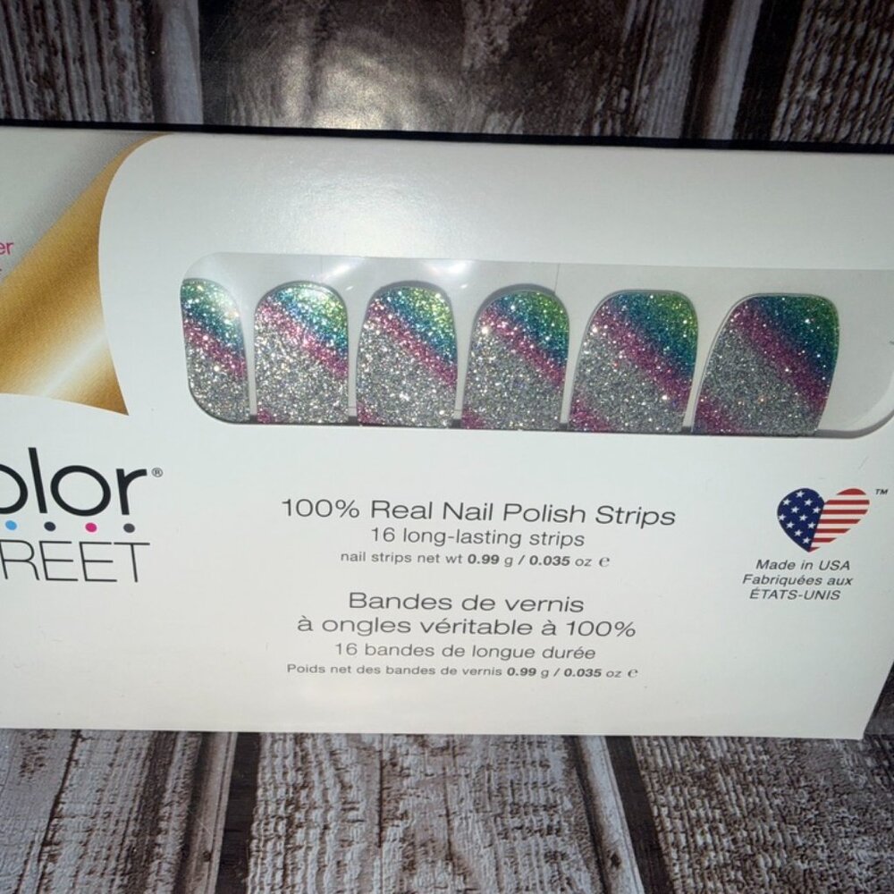 METAstrong -‎ Color Street Nail Polish Strips NWT Retired Glitter Awareness